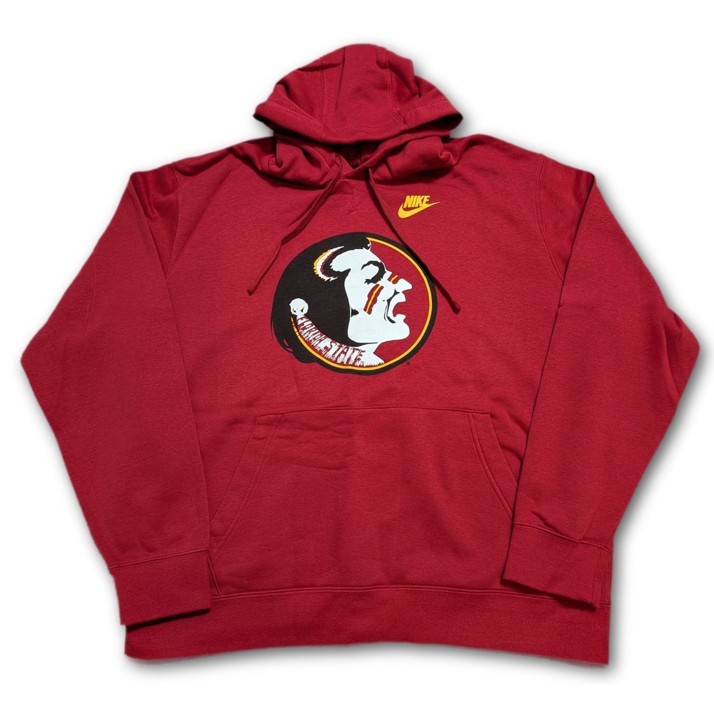 Nike FSU Mens Appx. XXL Hoodie Red Fsu Florida State Seminoles Football Ncaa 2XL